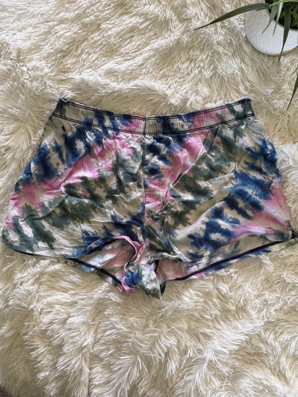 PINK Victoria's Secret Multicolor Tie-Dye Lounge Shorts